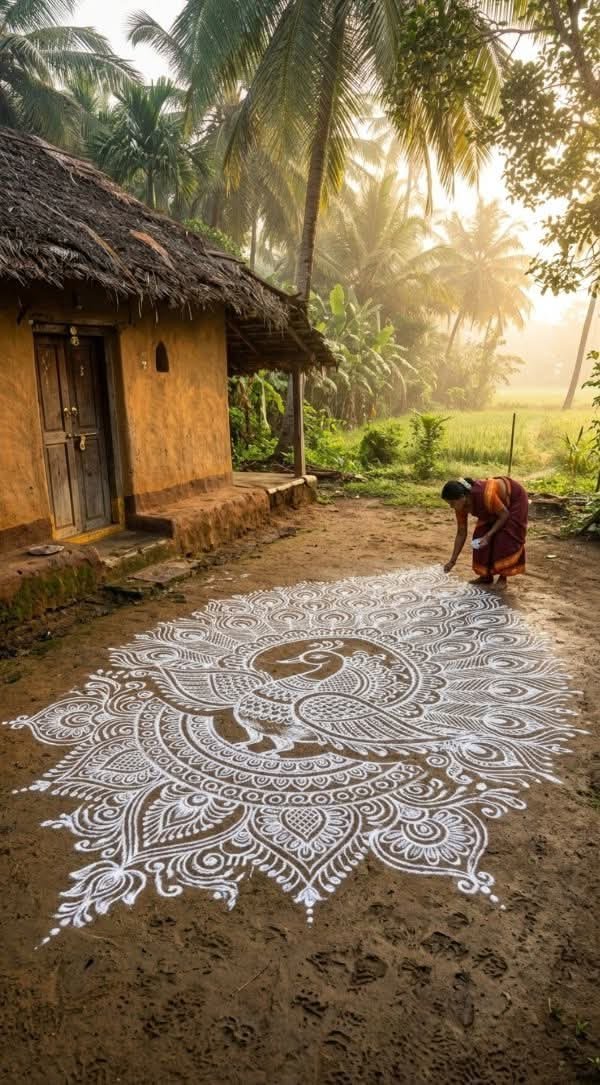 Arts and Culture — traditional rangoli and Indian folk arts